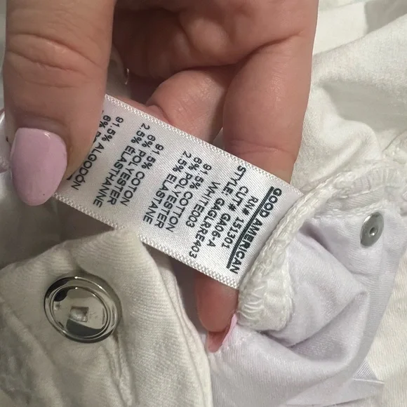 Good American White Distressed Good Legs Jeans Size 16 US - Picture 6 of 6